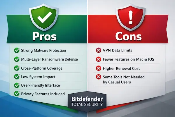 Bitdefender Total Security Pros and Cons